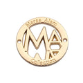 2024 Custom 2 Holes Engraved Metal Plate Logo Sewing Zinc Alloy Brand Garment Label Metal Tags With Custom Logo for Clothing