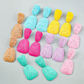 Summer New Netflix Multi-Layered Geometric Raffia Knitted Earrings Women Earrings Simple Retro