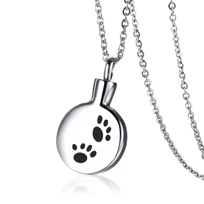Custom Cremation Jewelry Stainless Steel Pet Claw Pendant Cremation Ashes Urn Memorial Necklace for Men Women