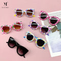 Wholesale 2024 Girl Cute Sunglasses Flower Glasses Outdoor Uv400 Protection Design Competitive Price Girls Flower Sunglasses