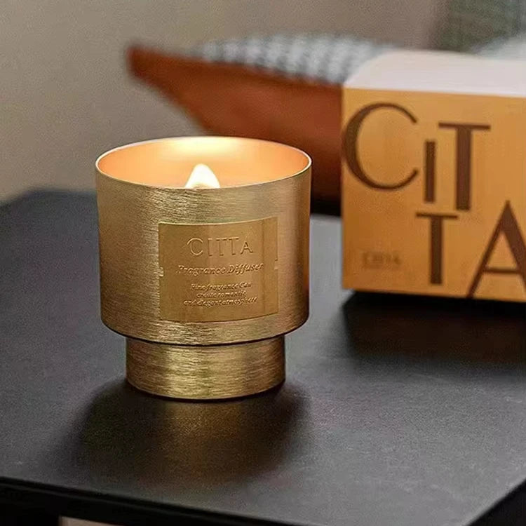 Luxury Elegant Empty Custom New Design Handmade Brass Candle Tin Container Copper Gold Candle Jars Wedding Candle Holder