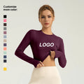 Wholesale Lightweight Breathable Long-Sleeved Fitness T-Shirt for Women Loose Athletic Wear for Outdoor Yoga Casual Fast-Drying