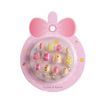 Custom Packaging Box Wholesale Kids Cute Short square Press on Nails for Kids Nails with Bracelet