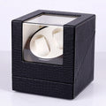 Single Square Automatic Rotation Eco-Friendly Velvet-Lined Luxury Watch Winder Storage Display Case Box with Cover