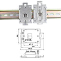 Large Iron M4 Hole Metal Guide Rail Bracket With Snap Hook Hardware Buckle for Guide Rail System