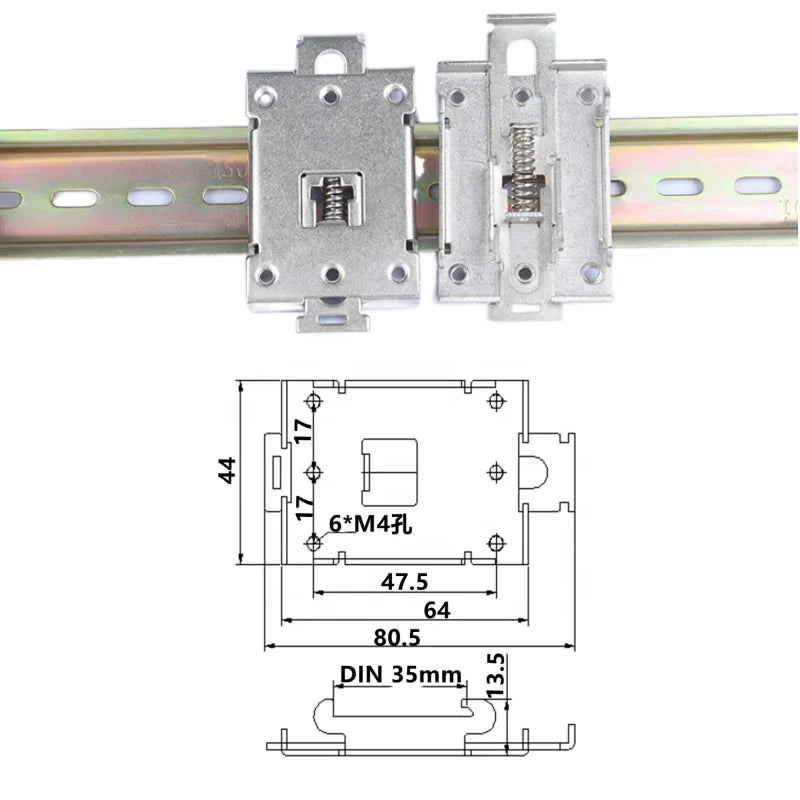 Large Iron M4 Hole Metal Guide Rail Bracket With Snap Hook Hardware Buckle for Guide Rail System