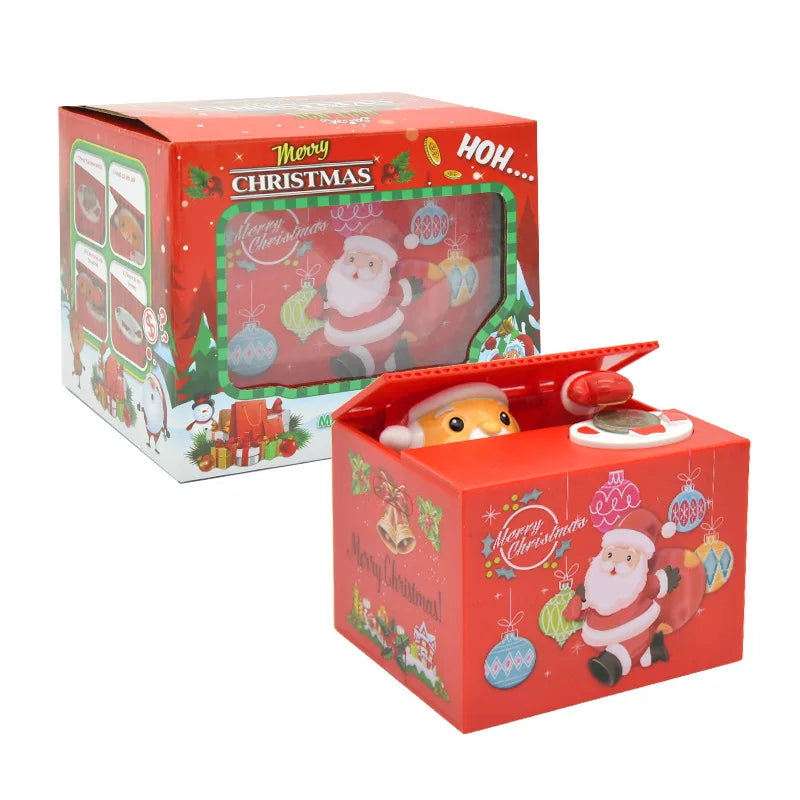 Christmas Gift Saving Box Gifts Custom Box Plastic Banking Toys