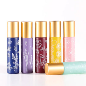 MUB Hot Sale Luxury Mini Empty Roll on Glass Bottle with Metal Roller Perfume Essential Oil Roll Bottle 10ml