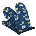 Polyester Heat Resistant Mitts Custom Pattern Kitchen Gloves for BBQ Baking