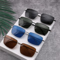 High Fashion Polarized Sunglasses Metal Frame Square Sunglass for Men
