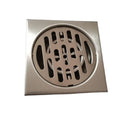 EVERSTRONG Modern Hotel Use Stainless Steel 304 Square Floor Drain V104A Polished Finish 100x100mm