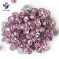YANRUO Superior Quality Light Rose Crystal Strass  Hot Fix Rhinestones Bulk for Shirts