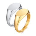Oval Rings Couple Rings Jewelry Gold Custom Engraved Text Silver Stainless Steel Women 18K OEM ODM Service Blank Ring XR Jewelry
