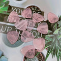 HZ New Acoustic Picks Plectrum Rose Quartz Gemstone Guitar Picks Colorful