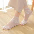 Women Fashionable Lace Romantic Stylish Hollow Mesh Breathable Lace Ankle Socks