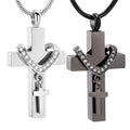 OEM ODM Stainless Steel Accessories Souvenir Pet Urn Cross Necklace Perfume Bottle Pendant Pet Urn Pendant
