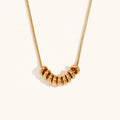 Dingran New Trendy Beaded Broken Silver Pendant Necklace 18K Gold Plated Stainless Steel Jewelry Wholesale