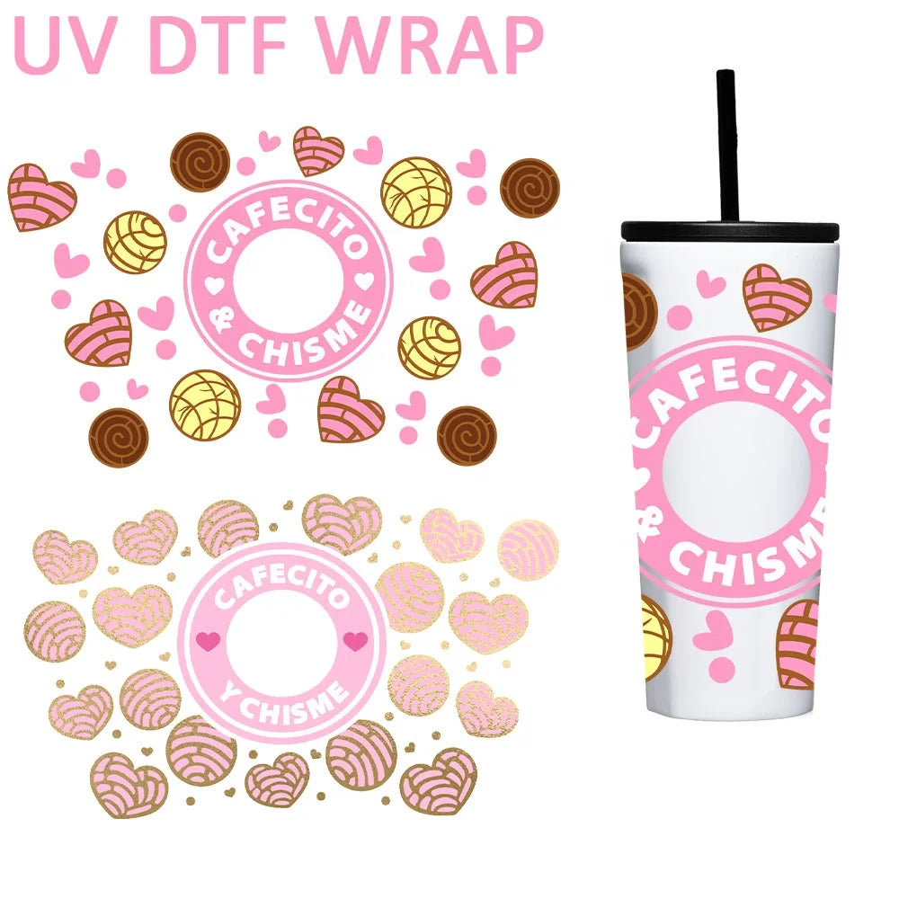 Wholesale Factory Custom 16-24oz 3D UV for Cup Wraps Sticker Film Waterproof Eco-Friendly Reusable Washable Durable