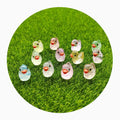 Bulk 100Pcs Mini Resin Glitter Duck Miniature Figurines 3D Tiny Duck Animal Ornament for Fairy Garden Landscape Doll House Decor