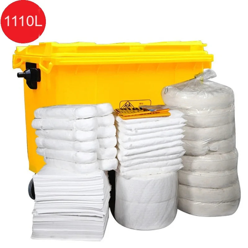 Oilspillpro HKITS1110L-OOA 1110L Oil & Fuel Wheeled Spill Kit with Oil Absorb Pads for Workshop
