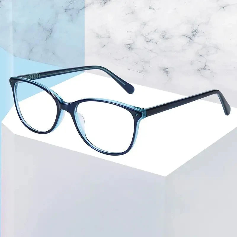 2025 New Classic Cat Eye Optical Acetate Prescription Eye Glasses for Lady Women Anti Blue Light protection Computer Frames