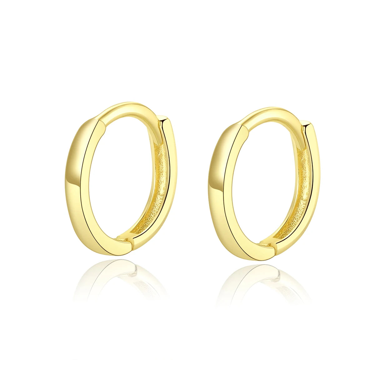CZCITY Minimalist Fashion Jewelry New Trendy 925 Silver 14K Gold Plated Small Hoop Earrings for Women