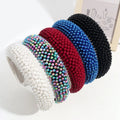 Luxury Wide Pearl Headbands Hair Accessories Flash Bling Pearl Headbands for Women