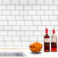 Custom PVC Mosaic Tile Backsplash 3D Bride Wall Waterproof Wall Sticker for Kitchen & Bathroom Showroom