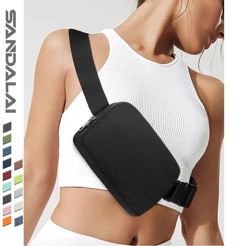 Wholesale Fashion Custom Logo Outdoor Waterproof Nylon Fanny Pack Woman Man Waist Belt Bag for Running Cycling