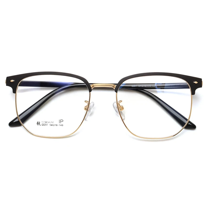 Titanium Glasses Frame Fashion Trend Glasses Business Square Glasses Frame