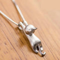 Huitan Pet Cat Jewelry Wholesale Box Chain Wedding Valentine Gifts Cute Animal Cat Shaped Pendant Necklace for Women Girls