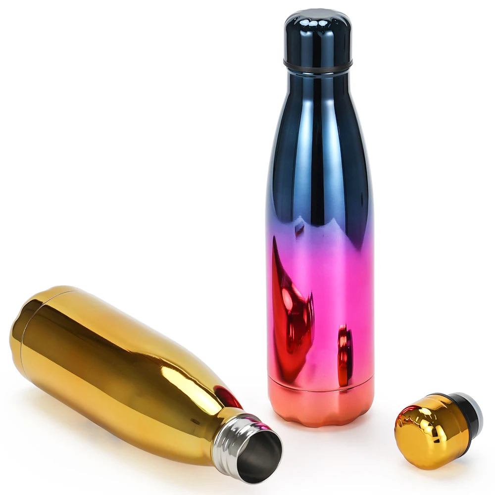 350ml 500ml 750ml 1000ml Bright Light Fashion Stainless Steel Flask Insulated Portable Hot Water Bottle for Office