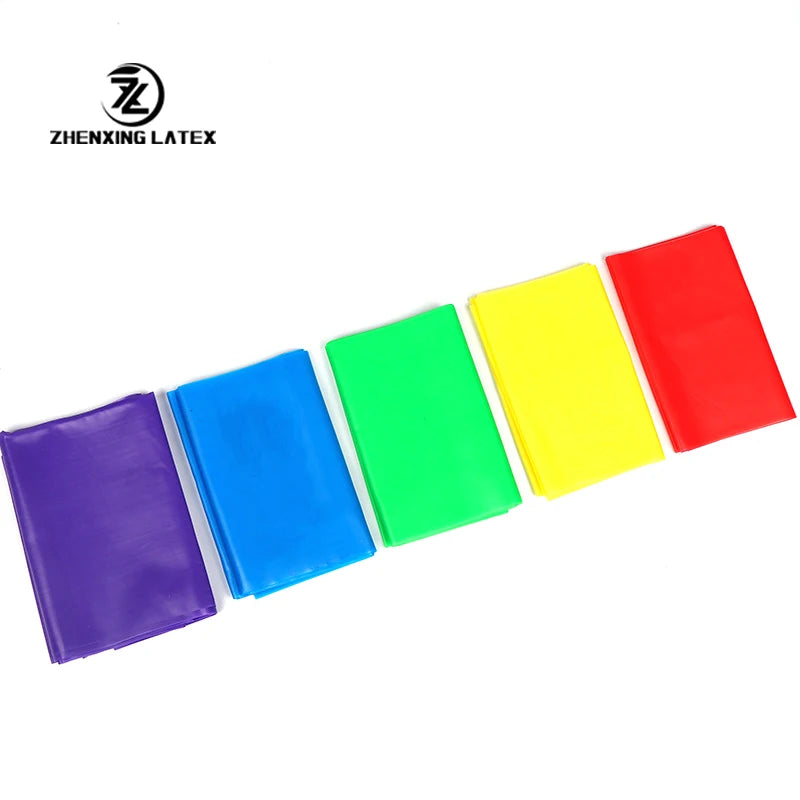 Non Latex Free Yoga Pilates Stretch Long Exercise Flat Resistance Bands Flexibility Elastic Thera Band