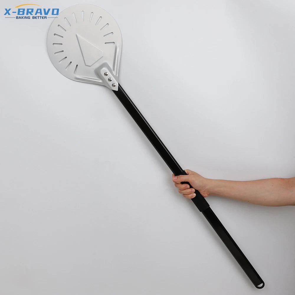 Anodizing Aluminium Pizza Peel with Detachable Handle 7 8 9inch Pizza Shovel Aluminum Hard Coating Pizza Peel Paddle