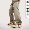 Men's French Terry Straight Jogger Pants With Custom Logo Elastic Waist 445 Gsm Knitted Sweatpants Trackpants