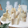 Hot Online Product DIY Portrait Candle Mold Scented Candle Cake Moulds Resin Gesture Plaster Soap Mold Silicone
