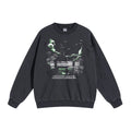 OEM Unisex Round Neck Heavy French Terry Oversize Hoodie Custom Men Oversize Vintage Distressed Boxy Crop Acid Wash Sweatshirt