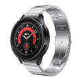 Stainless Steel Strap for Samsung for Galaxy Watch 4 5 44mm & 40mm Breathable Wrist Band with Curved End Metal Bracelet No Gaps