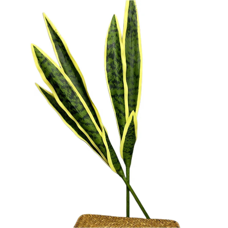 Indoor Ornamental Sansevieria Artificial Agave Tree Snake Plant Green Leaves for Bonsai Decoration