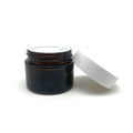 50g 50ml Cream Amber Wide Mouth Glass Storage Jar with Plastic Aluminum Lid for Candle Cosmetic Packaging Use for Face Eye Cream