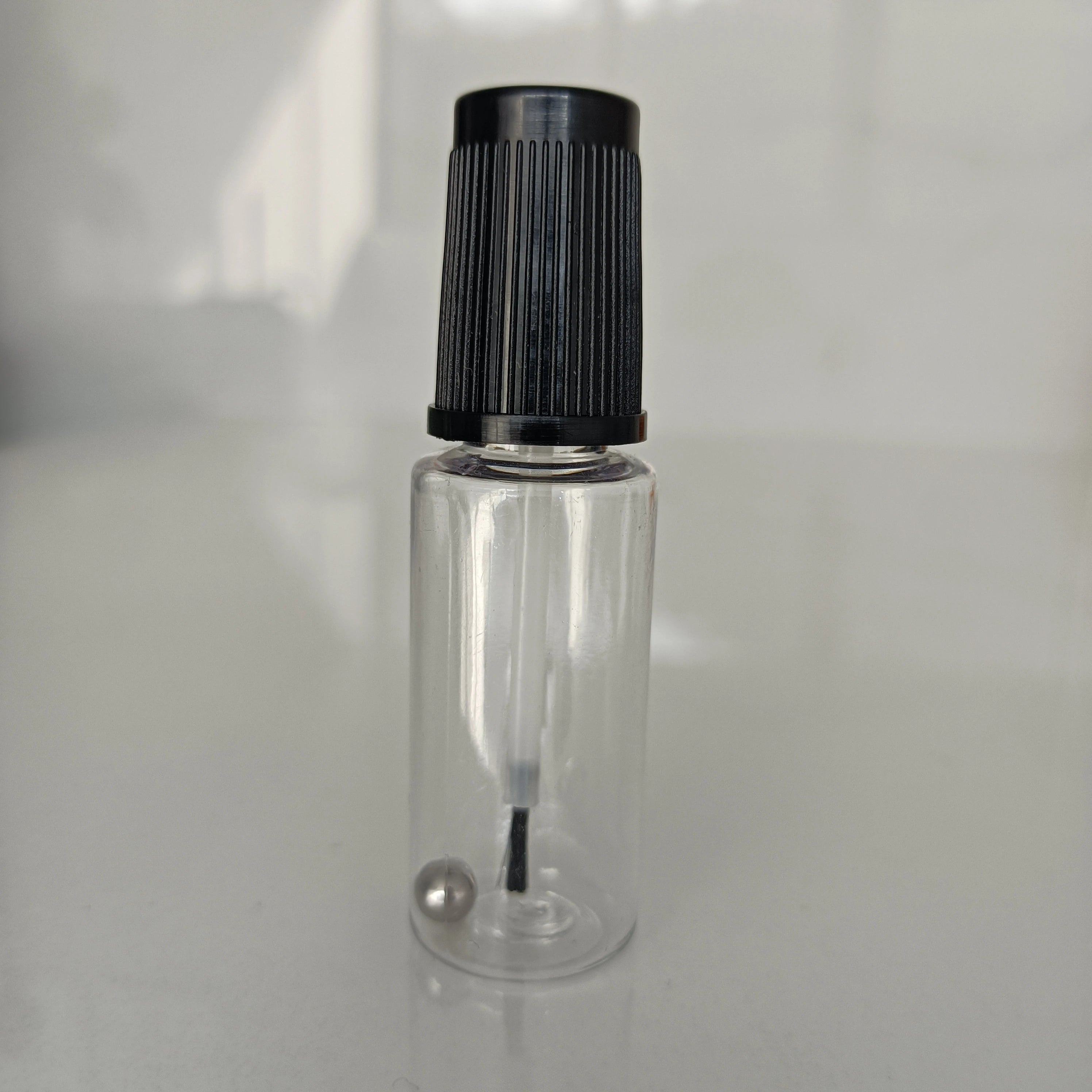 RPET 10ml Plastic Empty Brush Paint Touch-up Bottles Black 10ml PET Household Car Aerosol Petrol Products Screen Printing