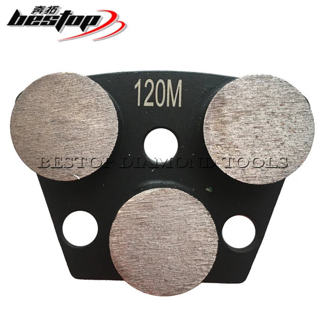 Premium Quality Trapezoid Diamond Grinding Shoes Three round Segments for Concrete Floor OEM Customizable