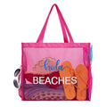 Best Medium pink Net Mesh Tote Bag for the Beach in Bulk