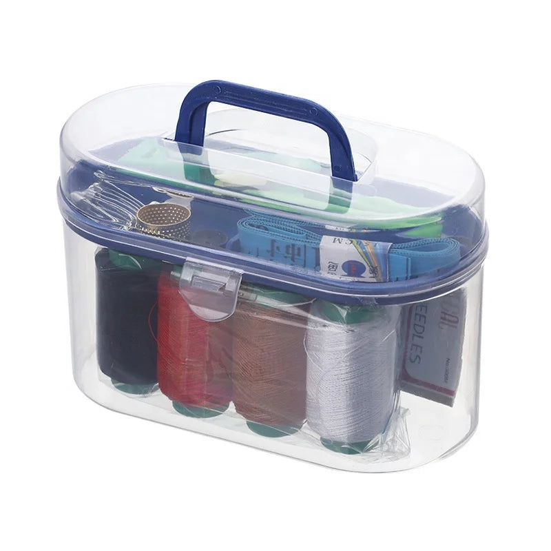 Korean Style Factory Wholesale Cheap 24-piece White Sewing Kit Household Portable Manual Sewing Box Set