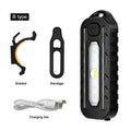 Portable USB Rechargeable Mini LED Work Lamp Bright Red & Blue Light Waterproof ABS Body Mini Flashlight