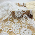 African Embroidery Cord Lace Fabric Guipure Dress Beaded Lace