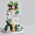 DAMAI Hot Sale Jungle Safari Animal Cake Topper Baby Shower Christmas Decoration Featuring Giraffe Elephant Premium Polymer Clay