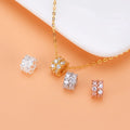 Fashion 925 Sterling Silver Cylinder Zircon Spacer Bead Gold Plated Cz Loose Beads for Pendant Necklace Jewelry Making Supplie