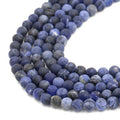 Beads Wholesale 8mm Natural Stone Beads Matte Blue Sodalite Stone Beads for Jewelry Making