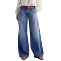 2025 Spring New European American Retro Style Women's Embroidered Stretch Straight Pants Casual Mid-Waist Trousers Loose